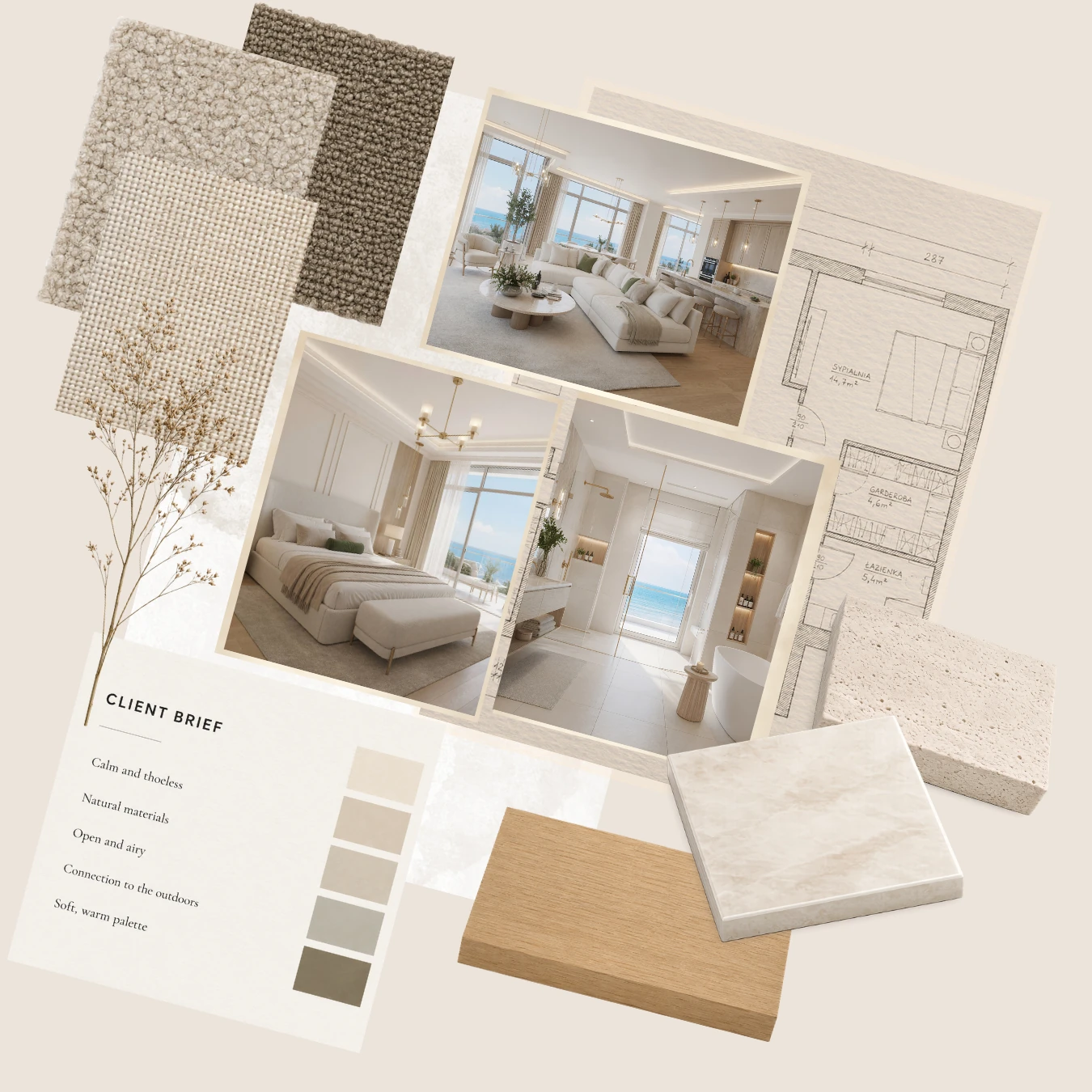 Brief and references — client moodboard